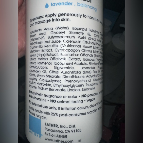 Set of 4- LATHER Lavender Lime Moisturizer- CLEAN PRODUCTS - Picture 3 of 3